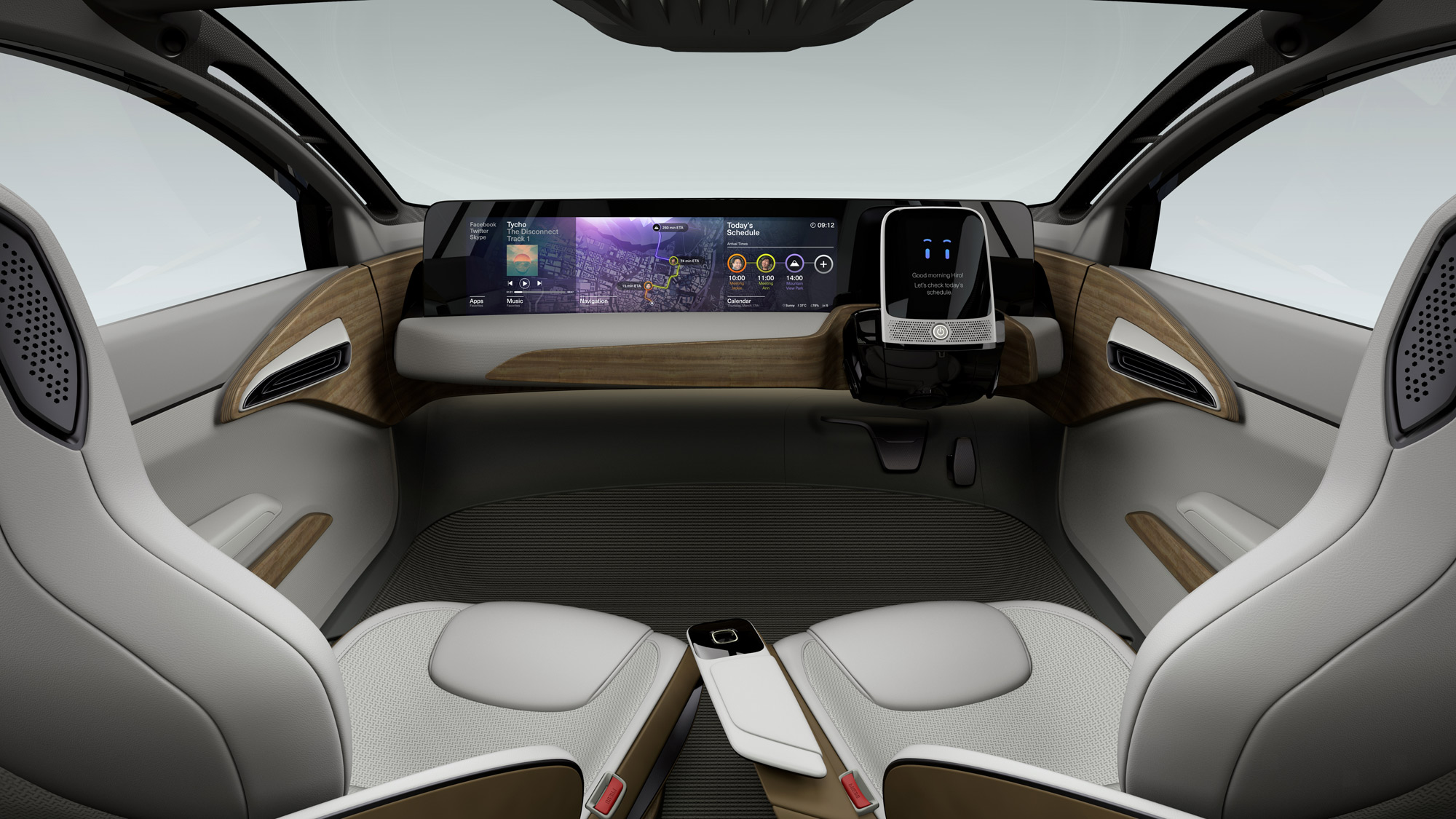 Nissan Leaf autonomous car interior