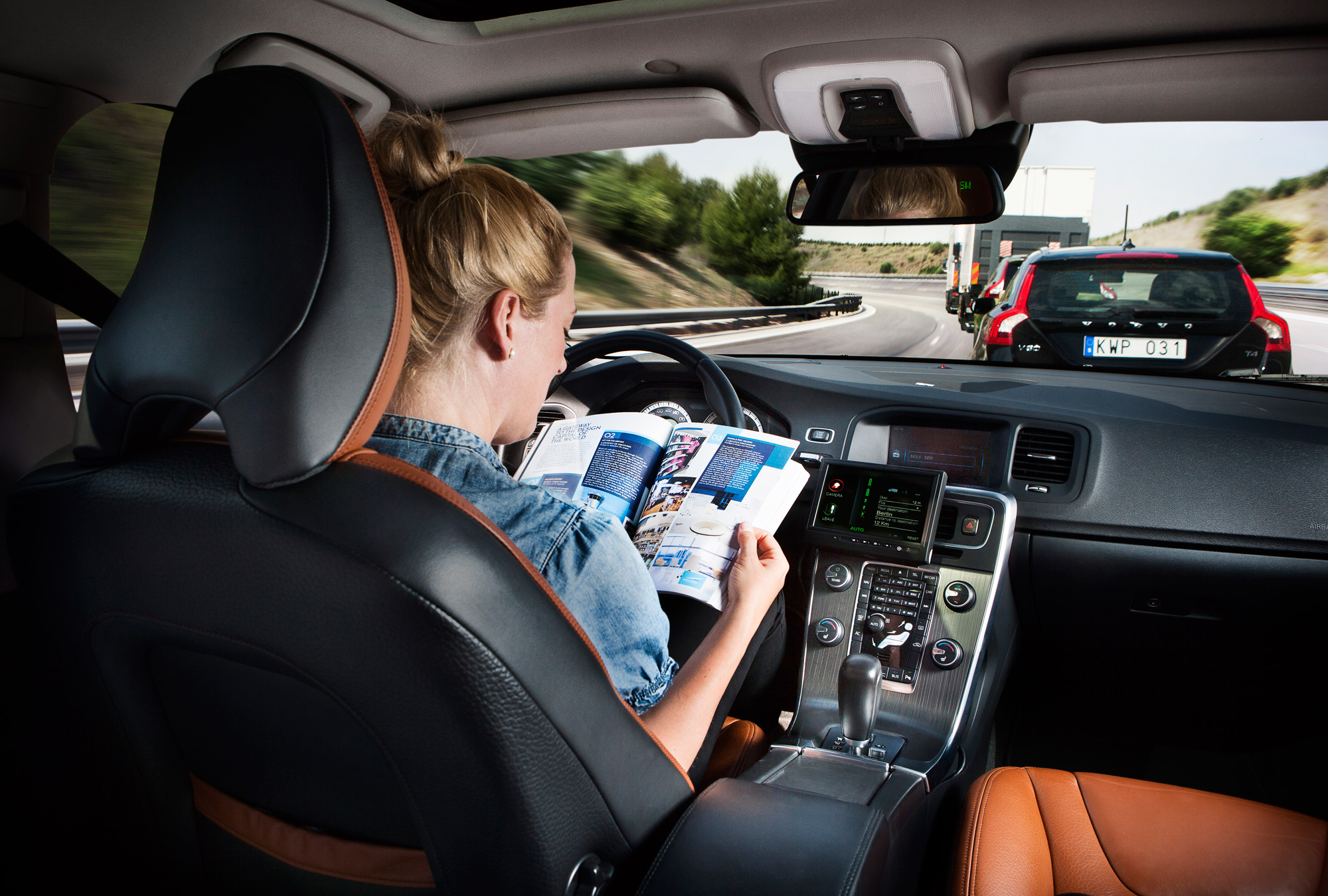 Volvo self driving car interior