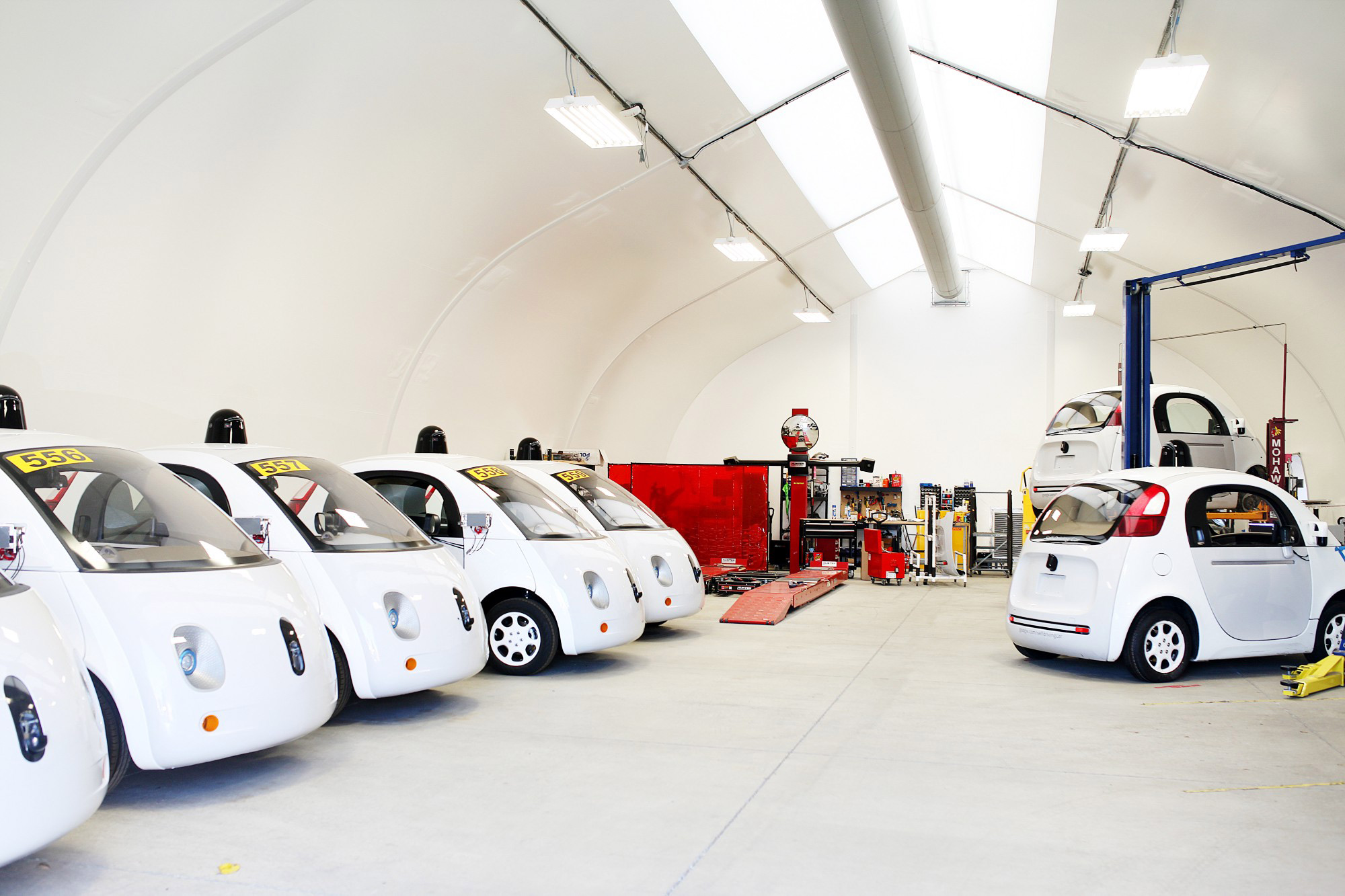 Google Car fleet garage