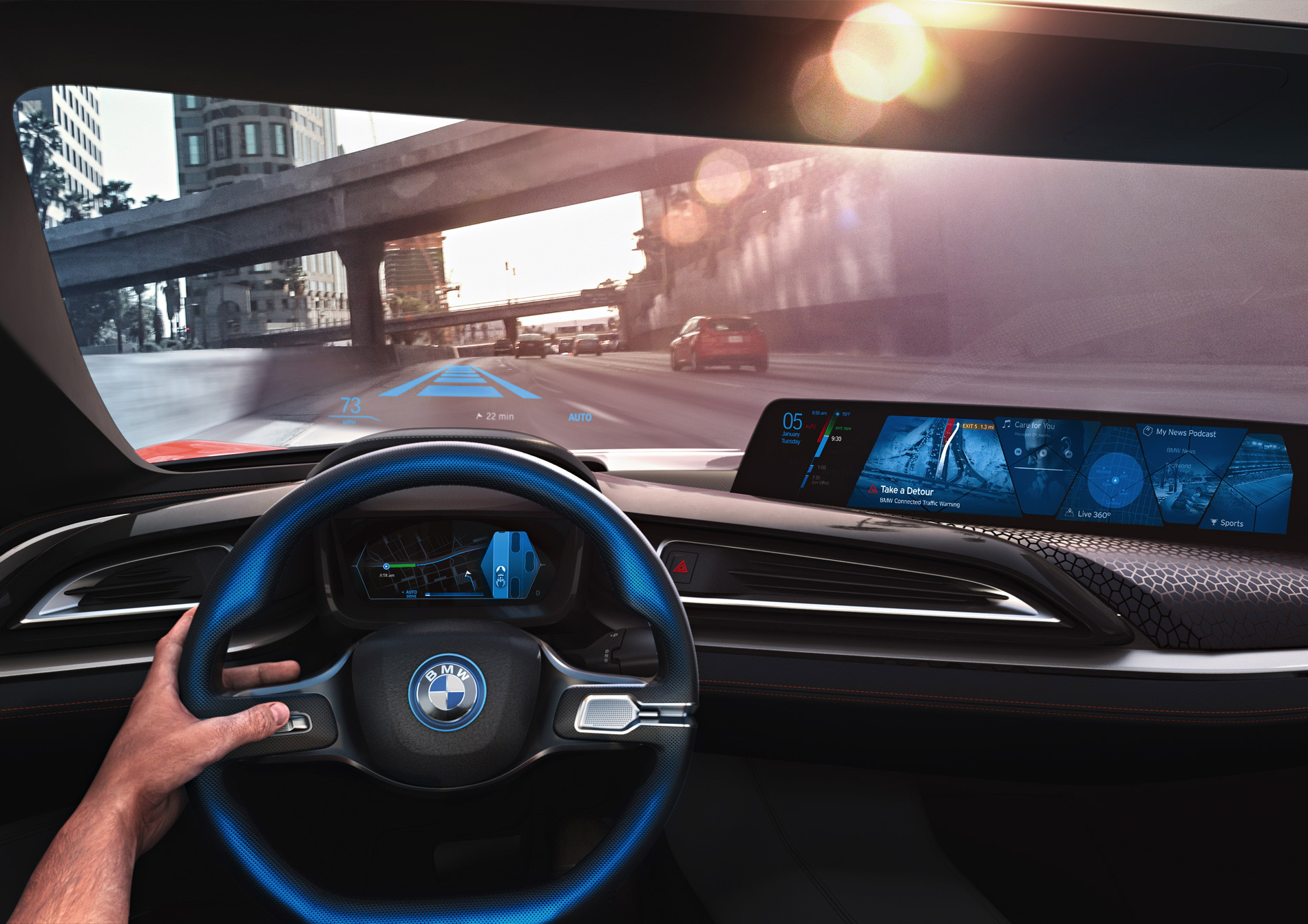 BMW self-driving car interior