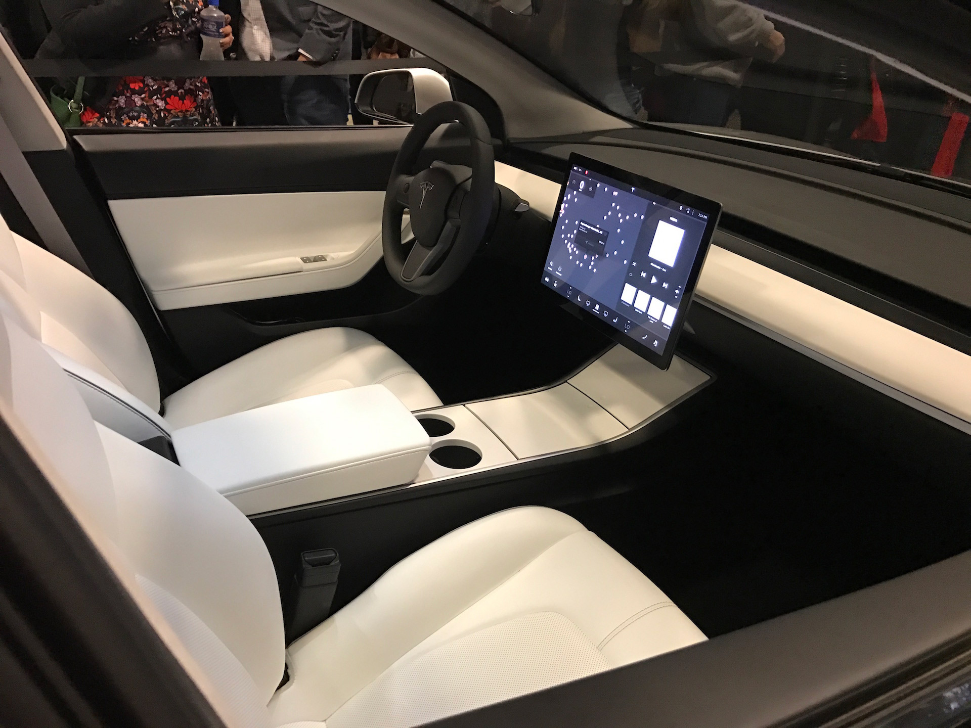 Tesla Model 3 silver interior
