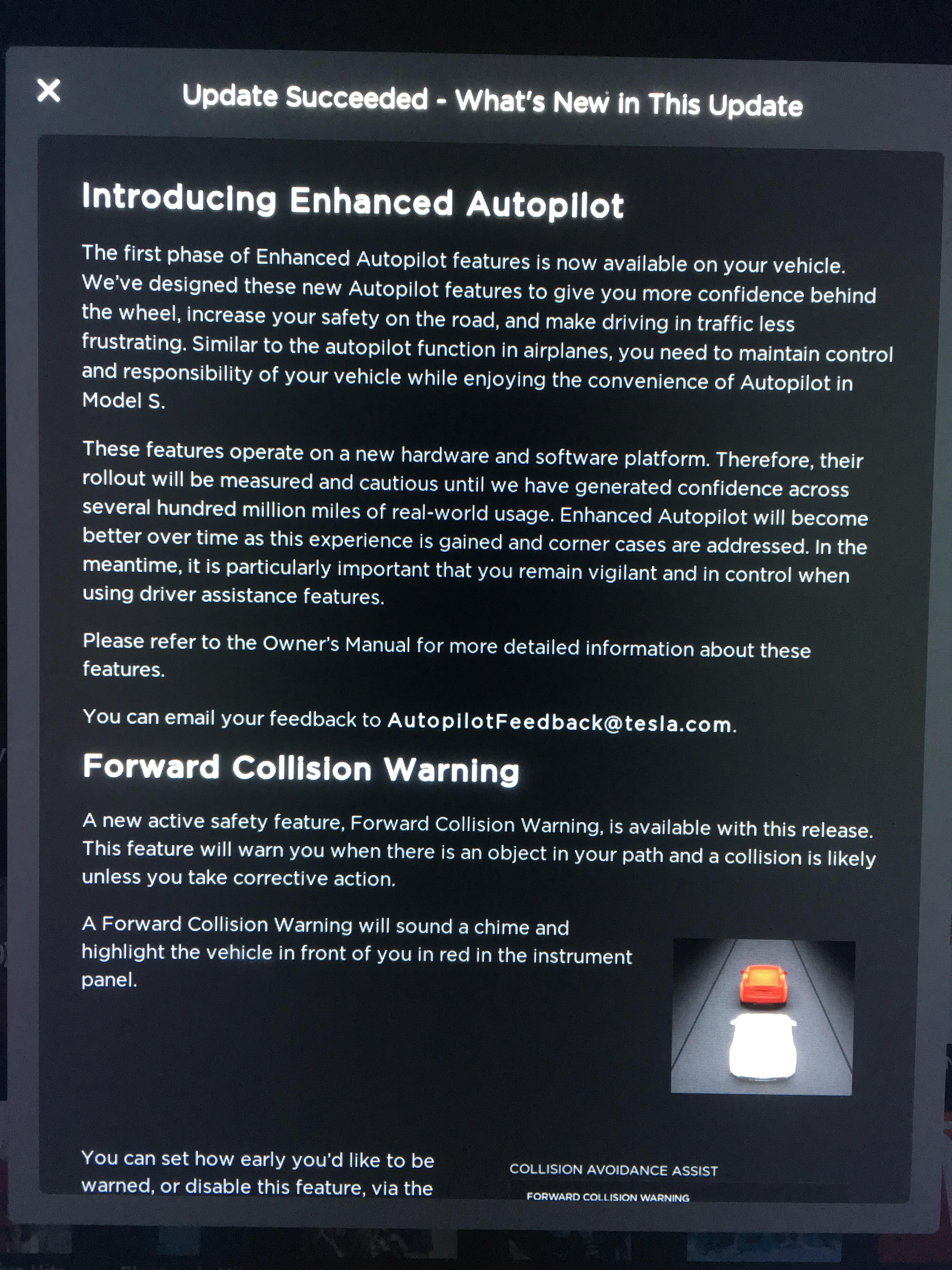 enhanced autopilot release note
