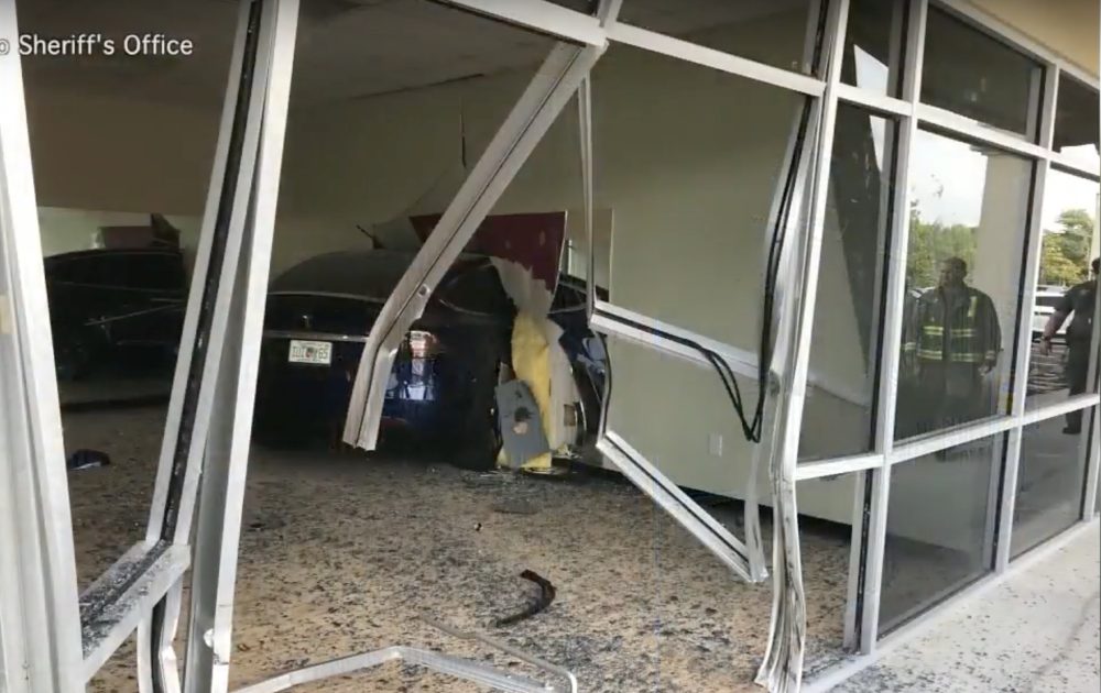 Tesla Model X gym crash 