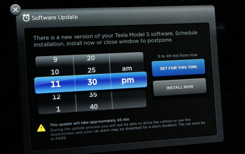 Tesla software