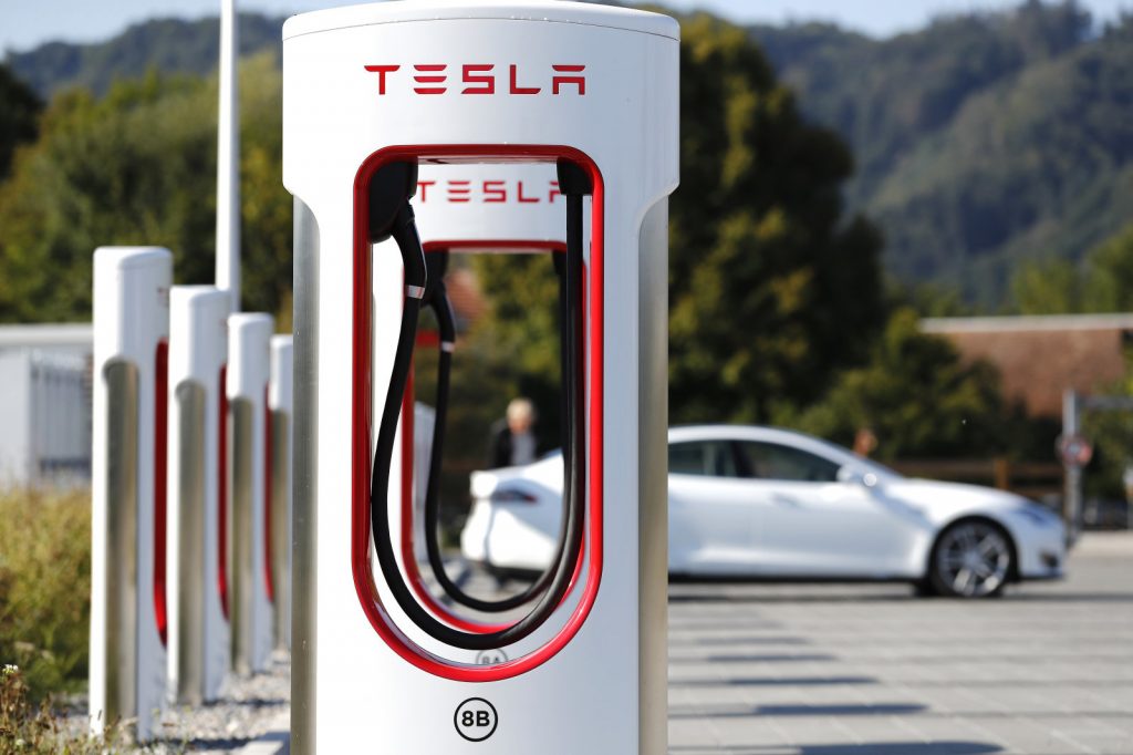 tesla electric highway supercharger Greece