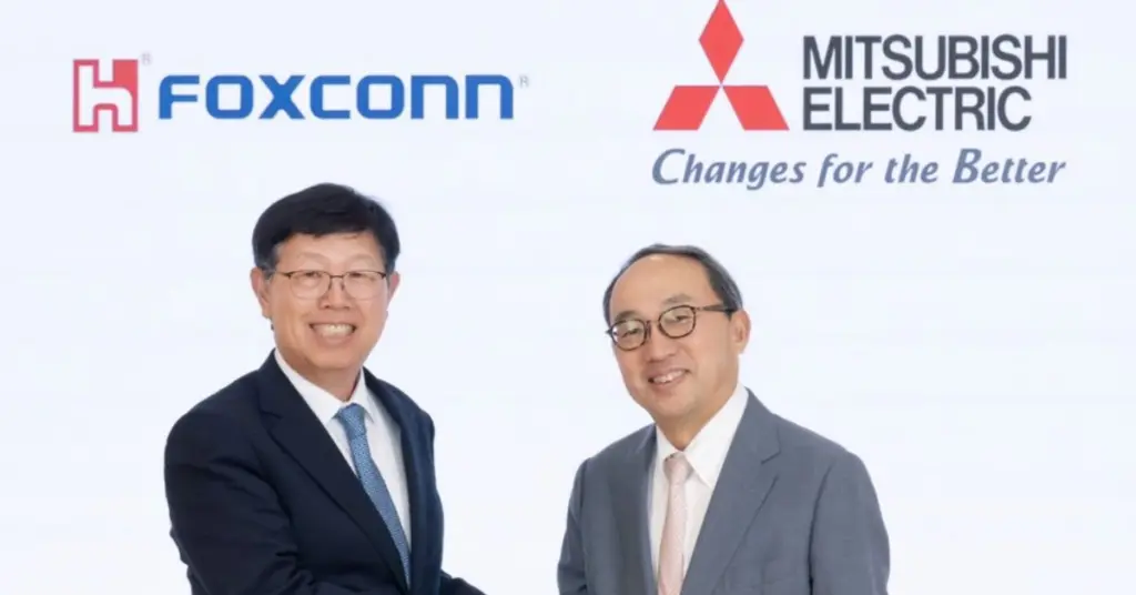 Το λογότυπο της Foxconn στα κεντρικά γραφεία της εταιρείας